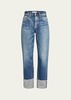 Moussy Vintage Bardmoor Wide Straight Jeans - Light Blue - Thumbnail 1