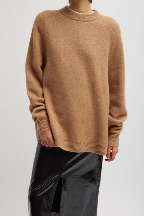 Tibi Camel Hair Oversized Pullover - Camel