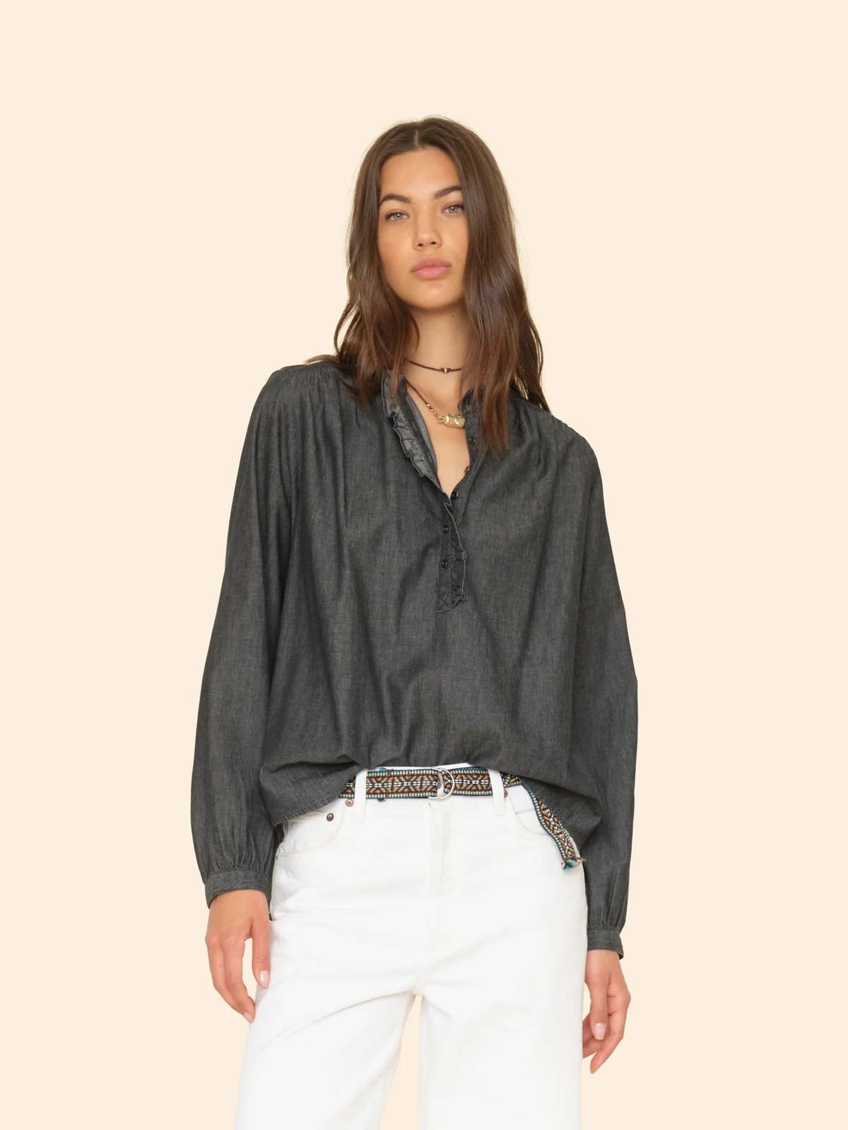 Xirena Caspian Top - Graphite - Image 2 of 4