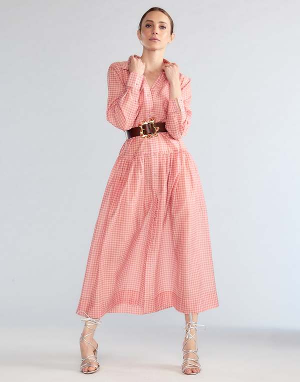 Cynthia Rowley Geneva Silk Cotton Shirt Dress - PNKGNH Cynthia Rowley Geneva Silk Cotton Shirt Dress - PNKGNH