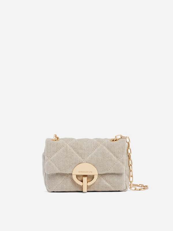 Vanessa Bruno Nano Moon Linen Bag - Sand Vanessa Bruno Nano Moon Linen Bag - Sand