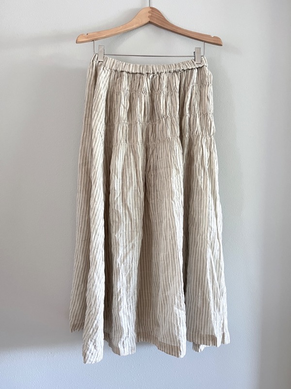 Vlas Blomme Skirt - Stripe