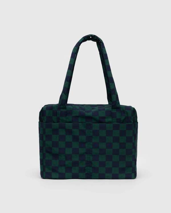 BAGGU Small Cloud Carry On - Navy/Green Check | Garmentory