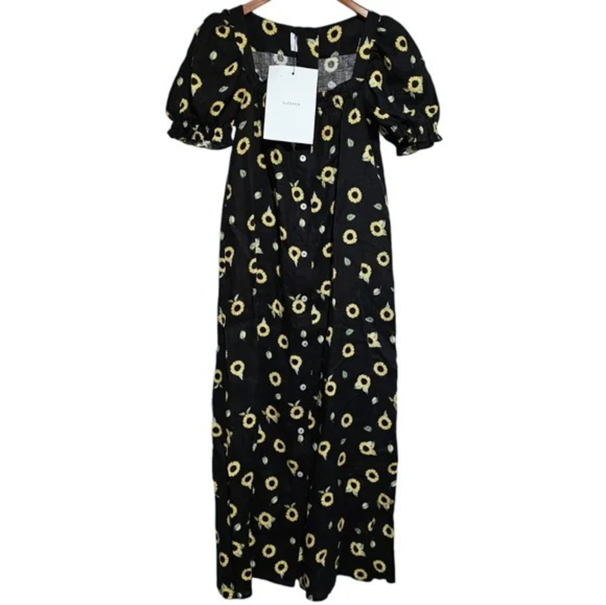 sleeper brigitte linen midi dress SLEEPER Brigitte belted linen midi dress
