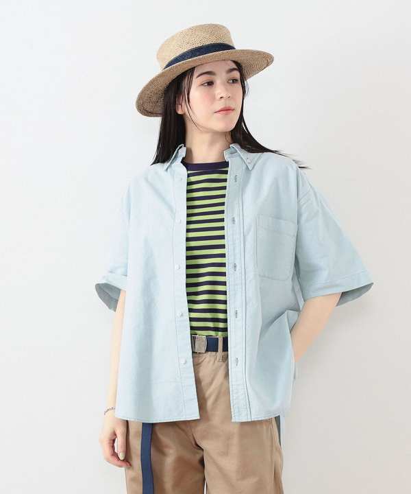 Beams Boy Big Button Down Short Sleeve Shirt - Green Beams Boy Big Button Down Short Sleeve Shirt - Green