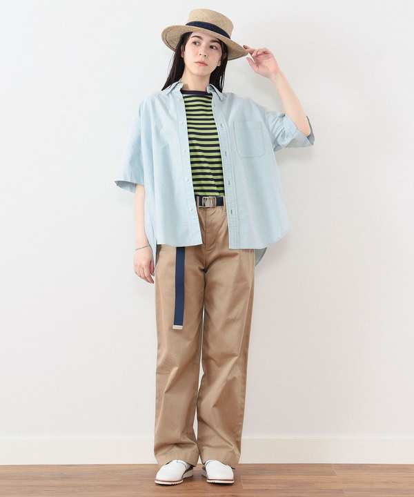 Beams Boy Big Button Down Short Sleeve Shirt - Green Beams Boy Big Button Down Short Sleeve Shirt - Green