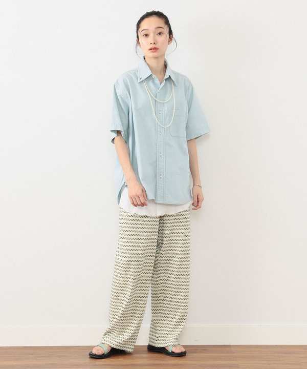 Beams Boy Big Button Down Short Sleeve Shirt - Green Beams Boy Big Button Down Short Sleeve Shirt - Green