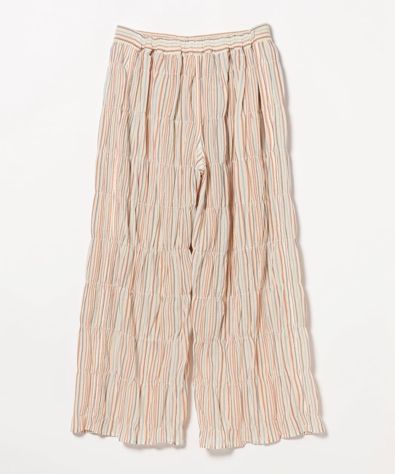 Beams Boy Multi Stripe Shirring Easy Pants - Cream Beams Boy Multi Stripe Shirring Easy Pants - Cream