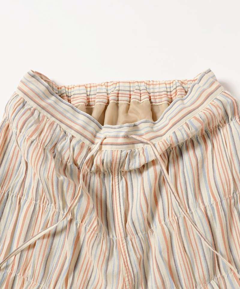 Beams Boy Multi Stripe Shirring Easy Pants - Cream Beams Boy Multi Stripe Shirring Easy Pants - Cream