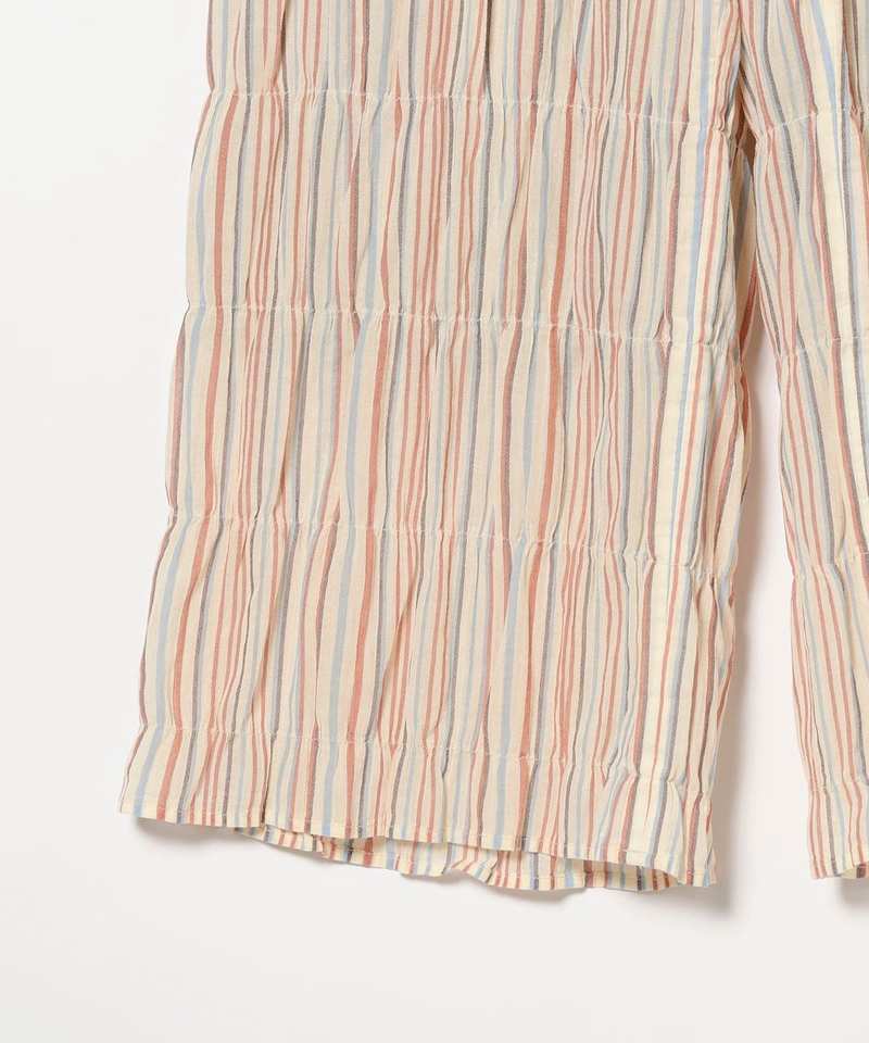 Beams Boy Multi Stripe Shirring Easy Pants - Cream Beams Boy Multi Stripe Shirring Easy Pants - Cream