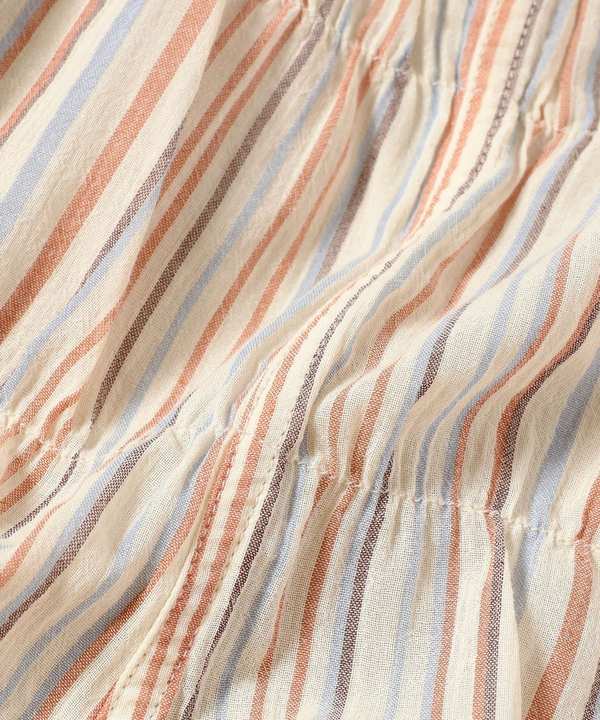 Beams Boy Multi Stripe Shirring Easy Pants - Cream Beams Boy Multi Stripe Shirring Easy Pants - Cream