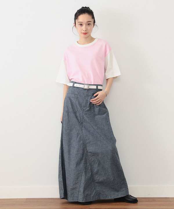 Beams BoyUS NAVY Sailor Pants Remake Skirt - Indigo Beams BoyUS NAVY Sailor Pants Remake Skirt - Indigo