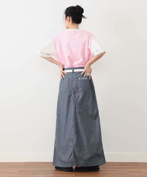 Beams BoyUS NAVY Sailor Pants Remake Skirt - Indigo Beams BoyUS NAVY Sailor Pants Remake Skirt - Indigo