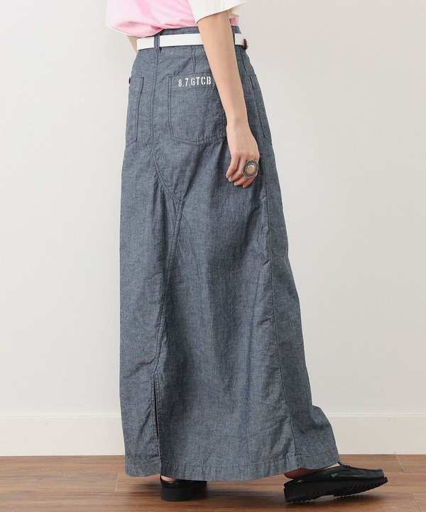 Beams BoyUS NAVY Sailor Pants Remake Skirt - Indigo Beams BoyUS NAVY Sailor Pants Remake Skirt - Indigo