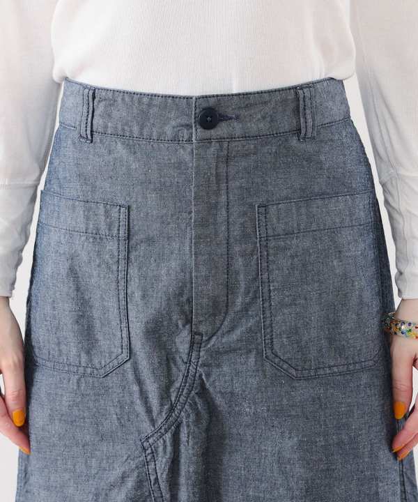 Beams BoyUS NAVY Sailor Pants Remake Skirt - Indigo Beams BoyUS NAVY Sailor Pants Remake Skirt - Indigo