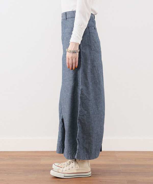 Beams BoyUS NAVY Sailor Pants Remake Skirt - Indigo Beams BoyUS NAVY Sailor Pants Remake Skirt - Indigo