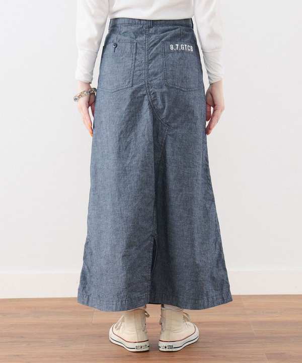 Beams BoyUS NAVY Sailor Pants Remake Skirt - Indigo Beams BoyUS NAVY Sailor Pants Remake Skirt - Indigo