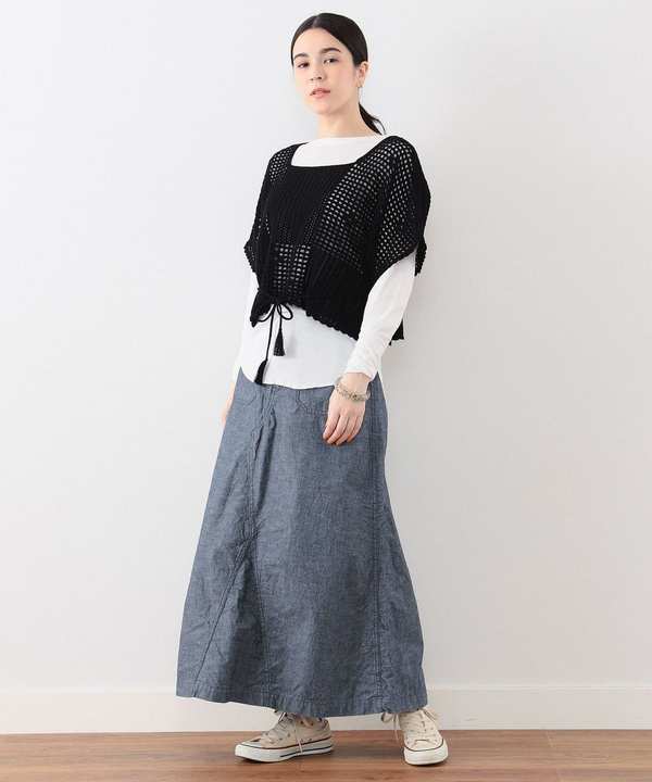 Beams BoyUS NAVY Sailor Pants Remake Skirt - Indigo Beams BoyUS NAVY Sailor Pants Remake Skirt - Indigo