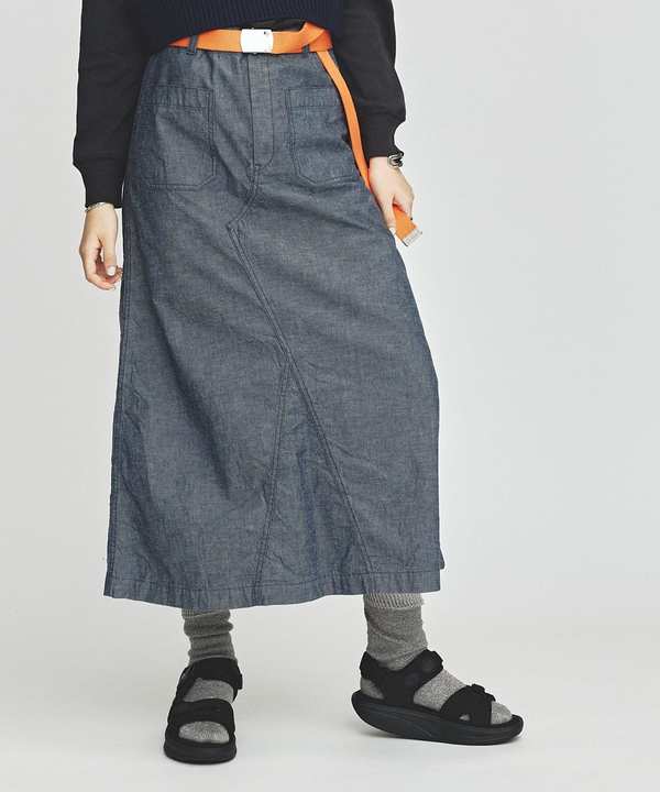 Beams BoyUS NAVY Sailor Pants Remake Skirt - Indigo Beams BoyUS NAVY Sailor Pants Remake Skirt - Indigo