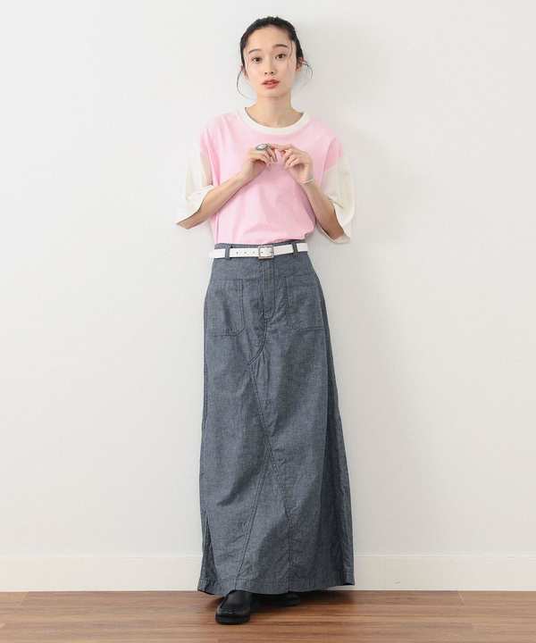 Beams BoyUS NAVY Sailor Pants Remake Skirt - Indigo Beams BoyUS NAVY Sailor Pants Remake Skirt - Indigo