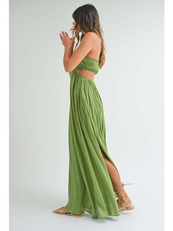 Mable Zoe Halter Cutout Dress - Kiwi | Garmentory