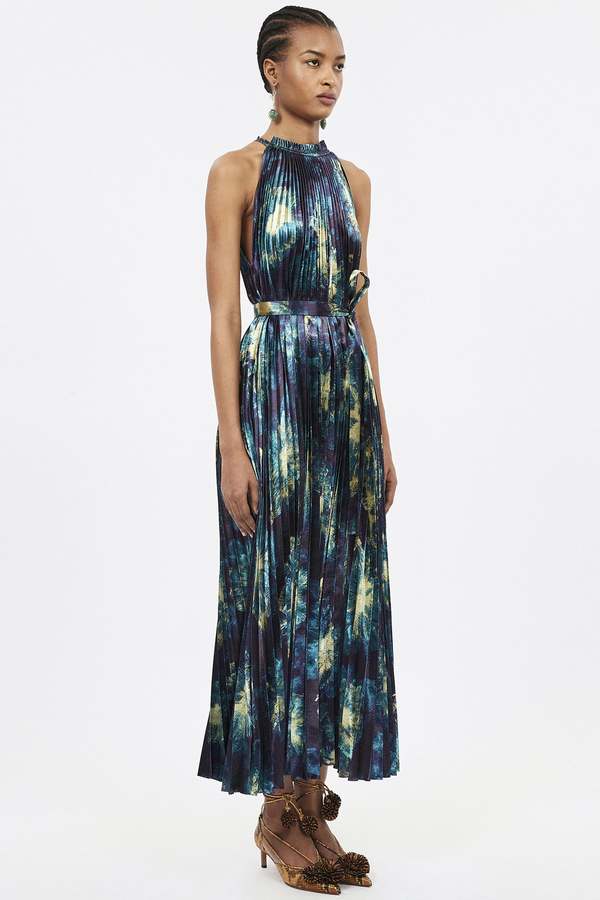 【Ulla Johnson】 Amikoプリーツサテンミディドレス Ulla Johnson Amiko floral-print Pleated Dress | Red | FARFETCH