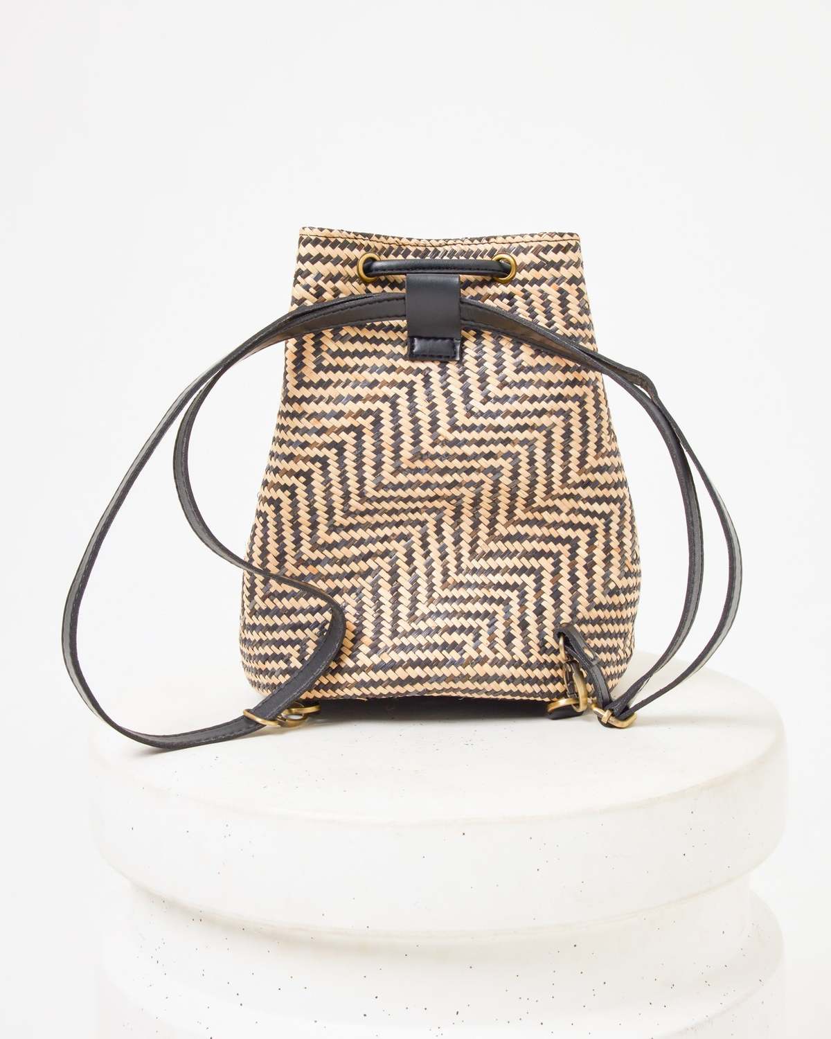 L*Space Clo Velly Backpack - Black/Cream | Garmentory display picture 2