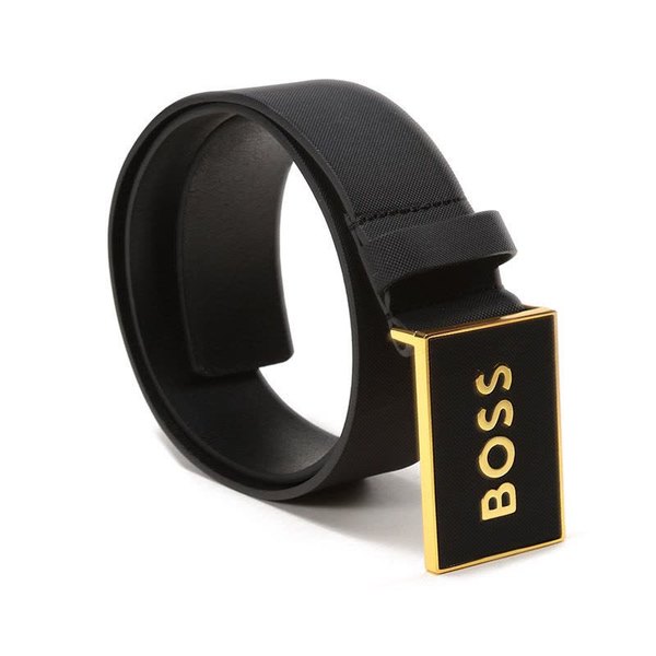 Udo Leather BOSS Women's Suede Belt With Logo Buckle Italian