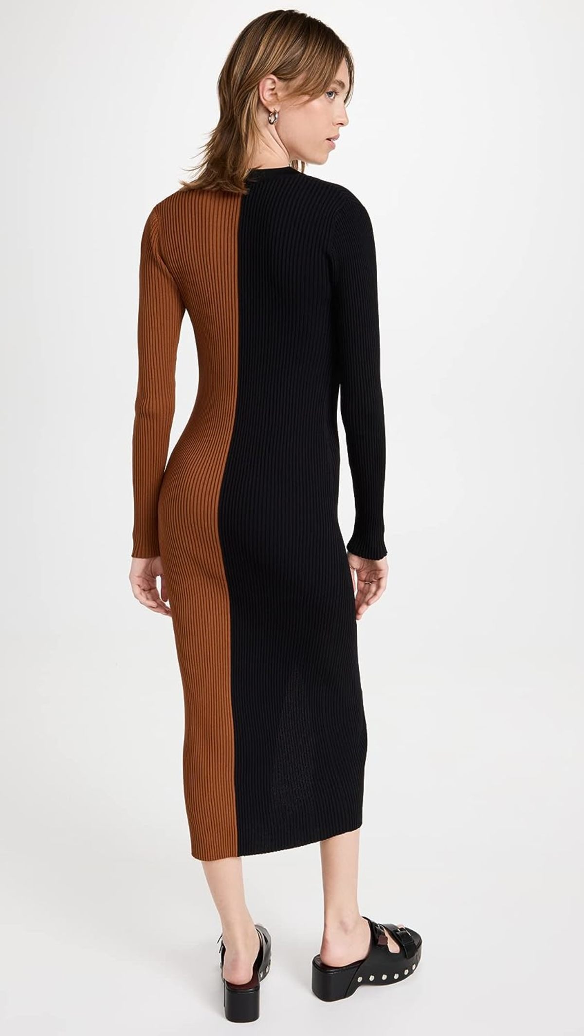 Color Block Maxi Dress Staud Shoko Sweater Dress Tan/Black Garmentory Color Block Maxi Dress Staud Shoko Sweater Dress Tan/Black Garmentory
