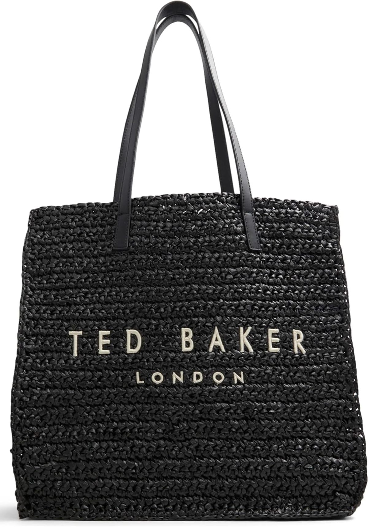 特価【TED BAKER】Barni フェイクラフィア トートバッグ 人気【Ted Baker】Barni ラフィア ロゴ トート バッグ 大容量