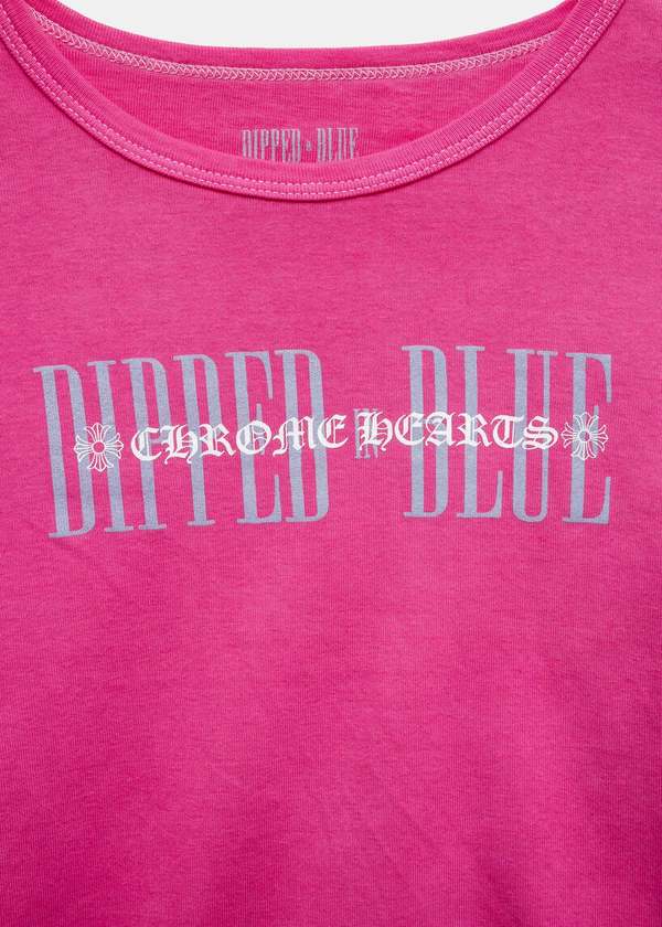 クロムハーツ CHROME HEARTS DIPPED IN BLUE 4501720034******A25 Tシャツ Chrome Hearts X ディップド イン ブルー クロップ T シャツ - SRM
