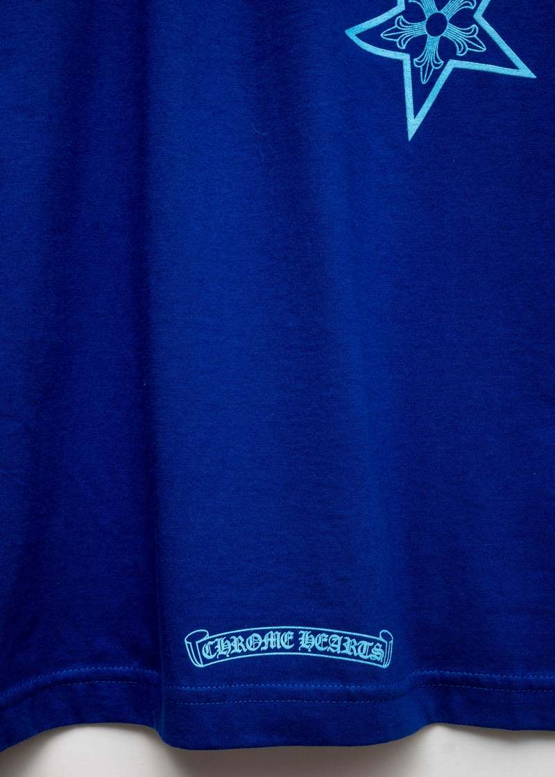 【SCENERITY】Chrome long sleeves Chrome Hearts Baseball Longsleeve - Blue/White | Garmentory
