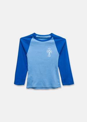 Chrome Hearts Two Tone Blue Cemetery Baseball 3 /4 Sleeve - Two