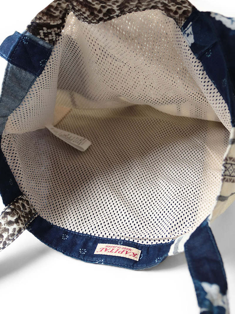 Kapital Patchwork Novel Tote Bag - Indigo | Garmentory