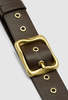 BRIE LEON Everyday Buckle Belt - Chocolate - Thumbnail 3