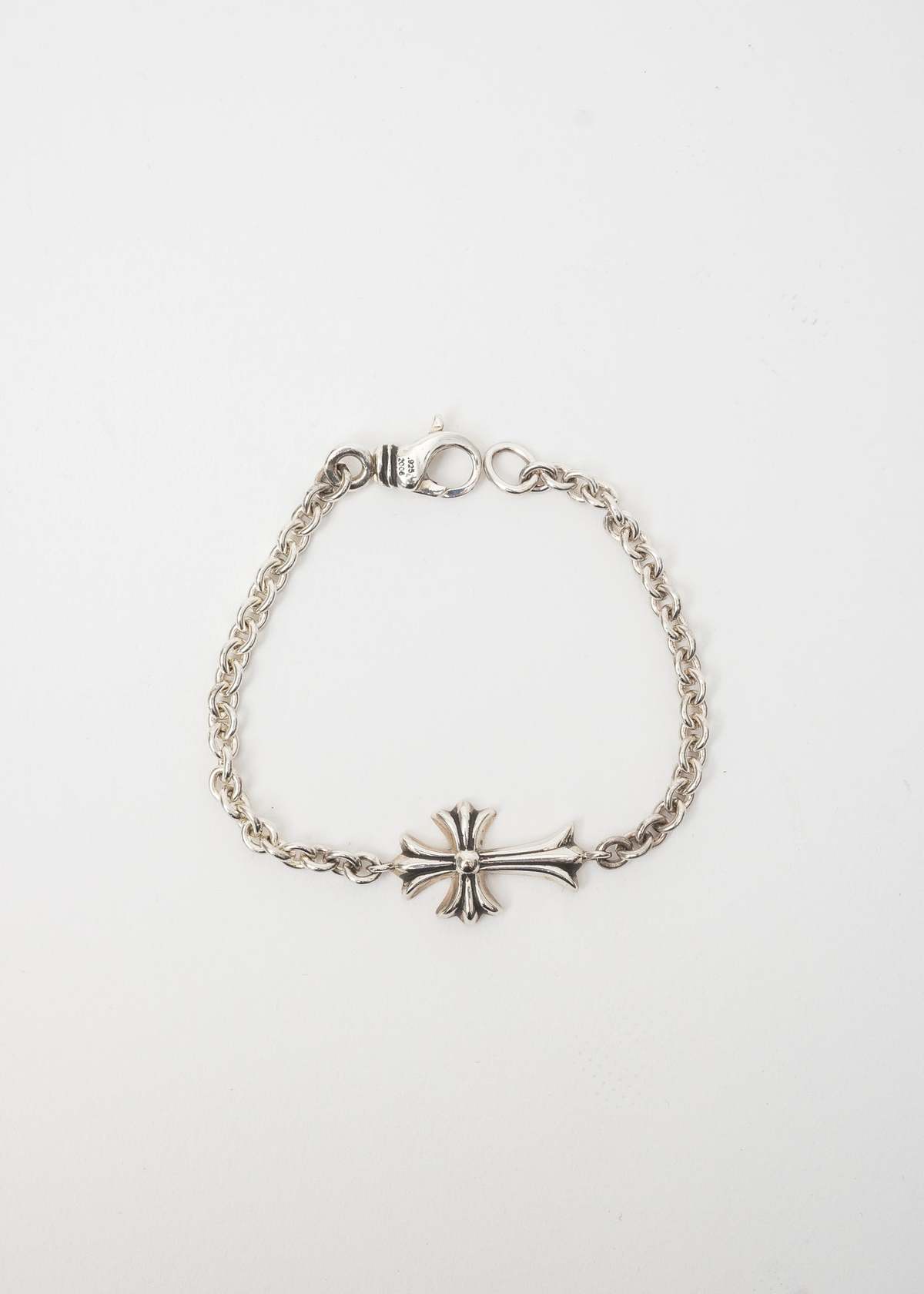 chrome hearts Chain Large Baby Fat Cross Bracelet - Silver