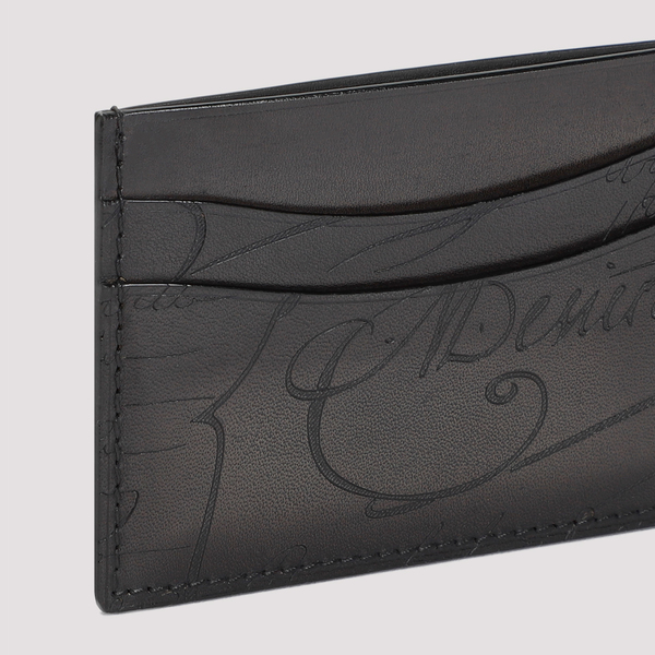 Berluti Bambou Neo Venezia Scritto Card Holder - Nero Grigio