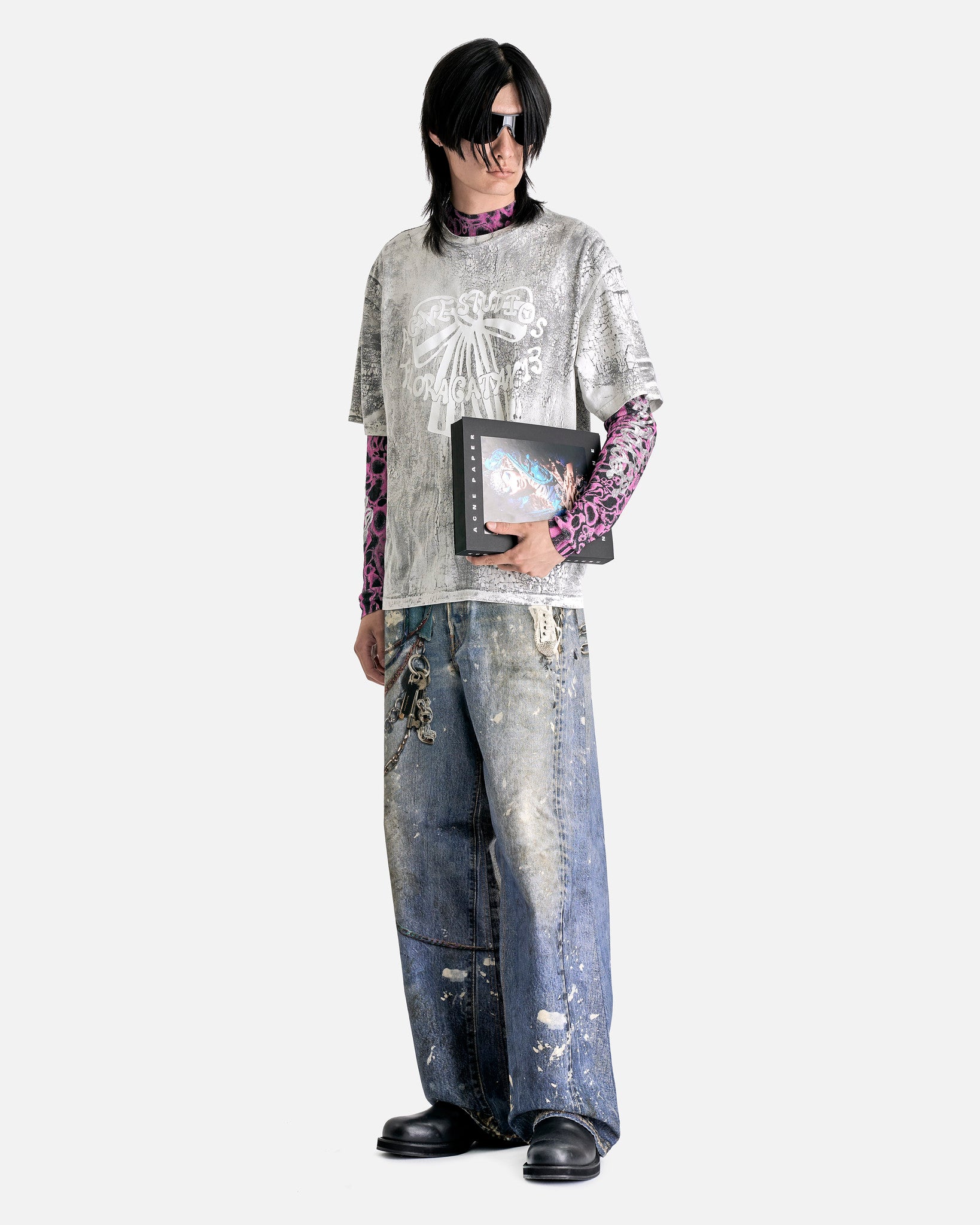 Acne Studios 1981 TLO Keychain Denim - Mid Blue | Garmentory
