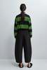 Cordera Merino Wool Striped Polo Sweater - Herba - Thumbnail 7