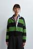 Cordera Merino Wool Striped Polo Sweater - Herba - Thumbnail 8