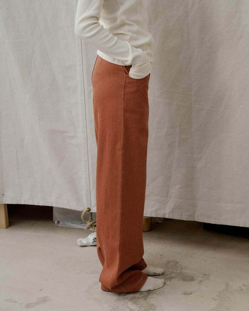 Baserange Organic Cotton Navalo Pant - Brick | Garmentory