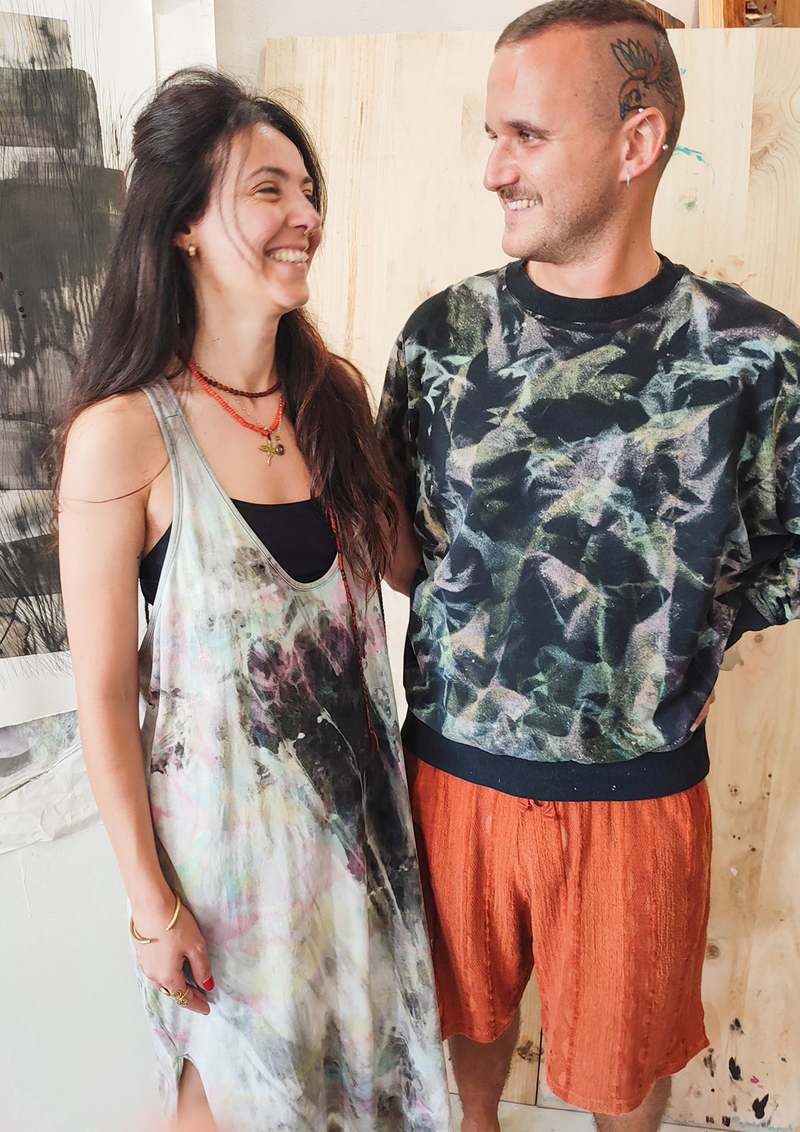 Berenik HANDPAINTED TANK DRESS - Black Painted