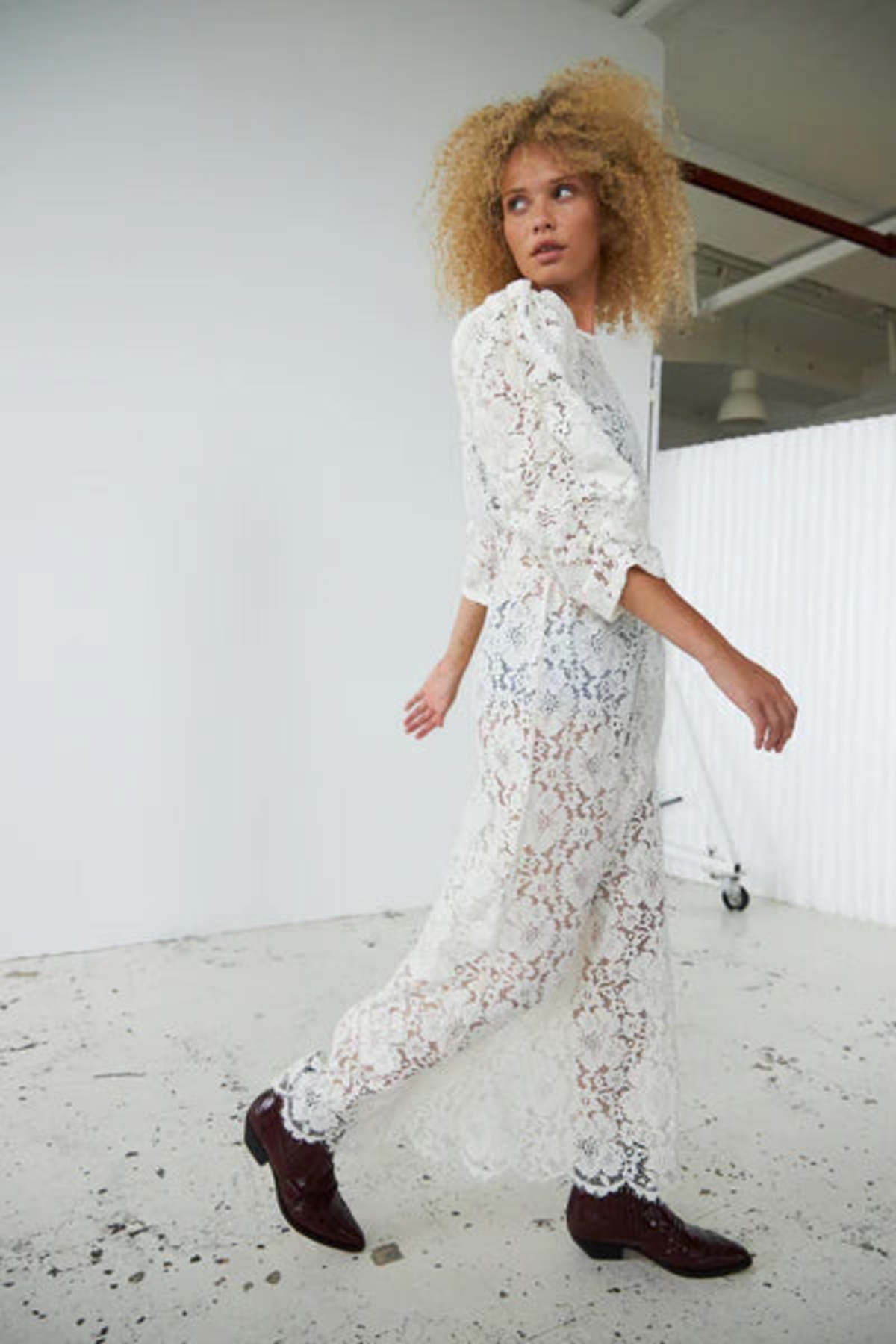 chinese dress ladies Delicate Lace Midi Dress