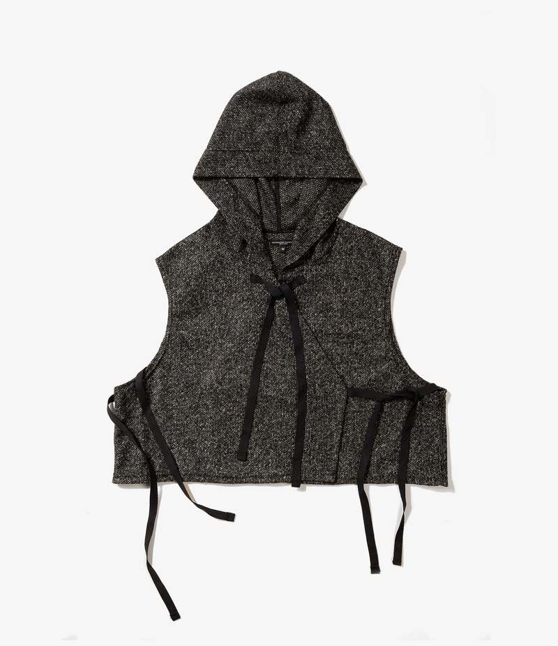 Engineered Garments Hooded Knit Vest - Charcoal | Garmentory