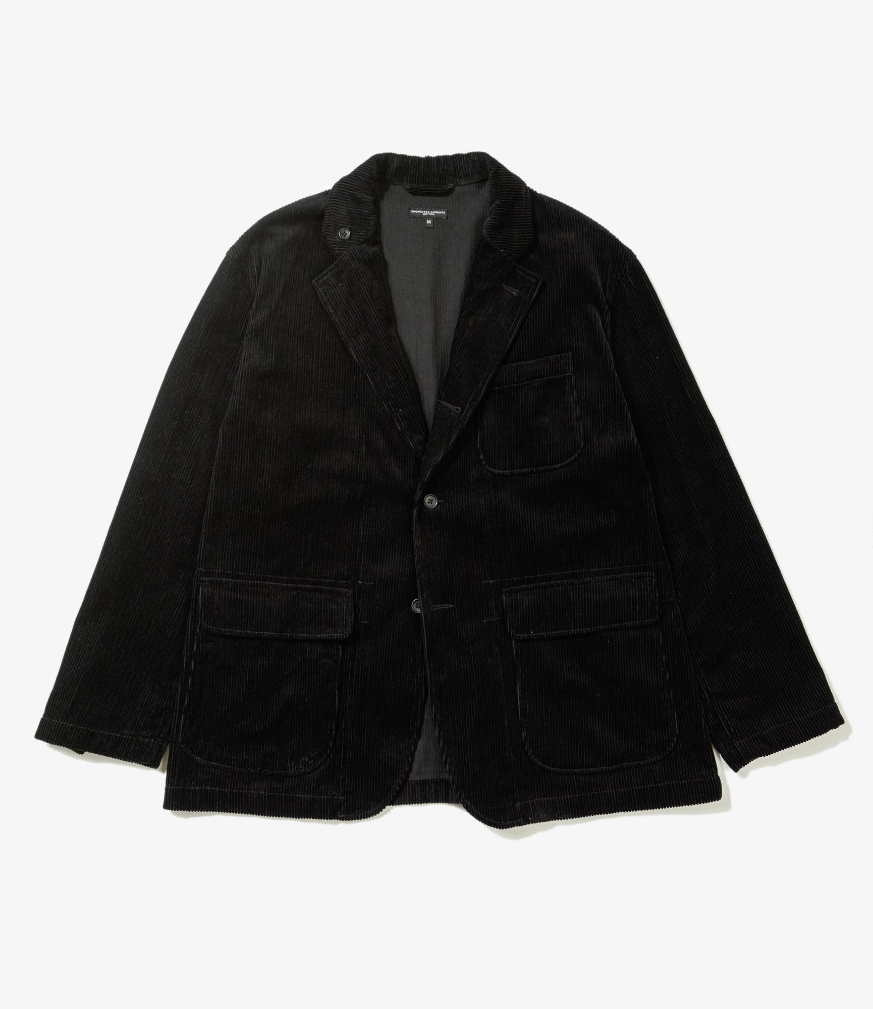 Engineered Garments Cotton 8W Corduroy Loiter Jacket - Black Engineered Garments Cotton 8W Corduroy Loiter Jacket - Black