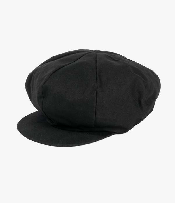 Engineered Garments Cotton Brushed HB Newsboy Cap - Black | Garmentory