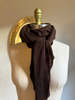 Botto Giuseppe Diamond Classic Knit Cashmere Scarf - Dark Brown  - Thumbnail 2