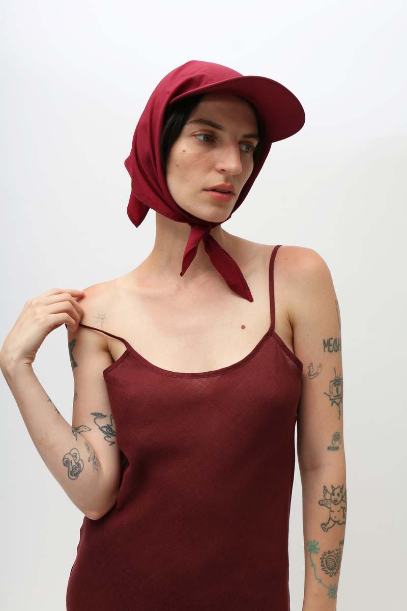 Baserange Stome Burgundy Dydine Dress - Burgundy | Garmentory 