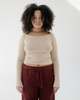 Baserange Undyed Disc Long Sleeve Top - Cream - Thumbnail 9