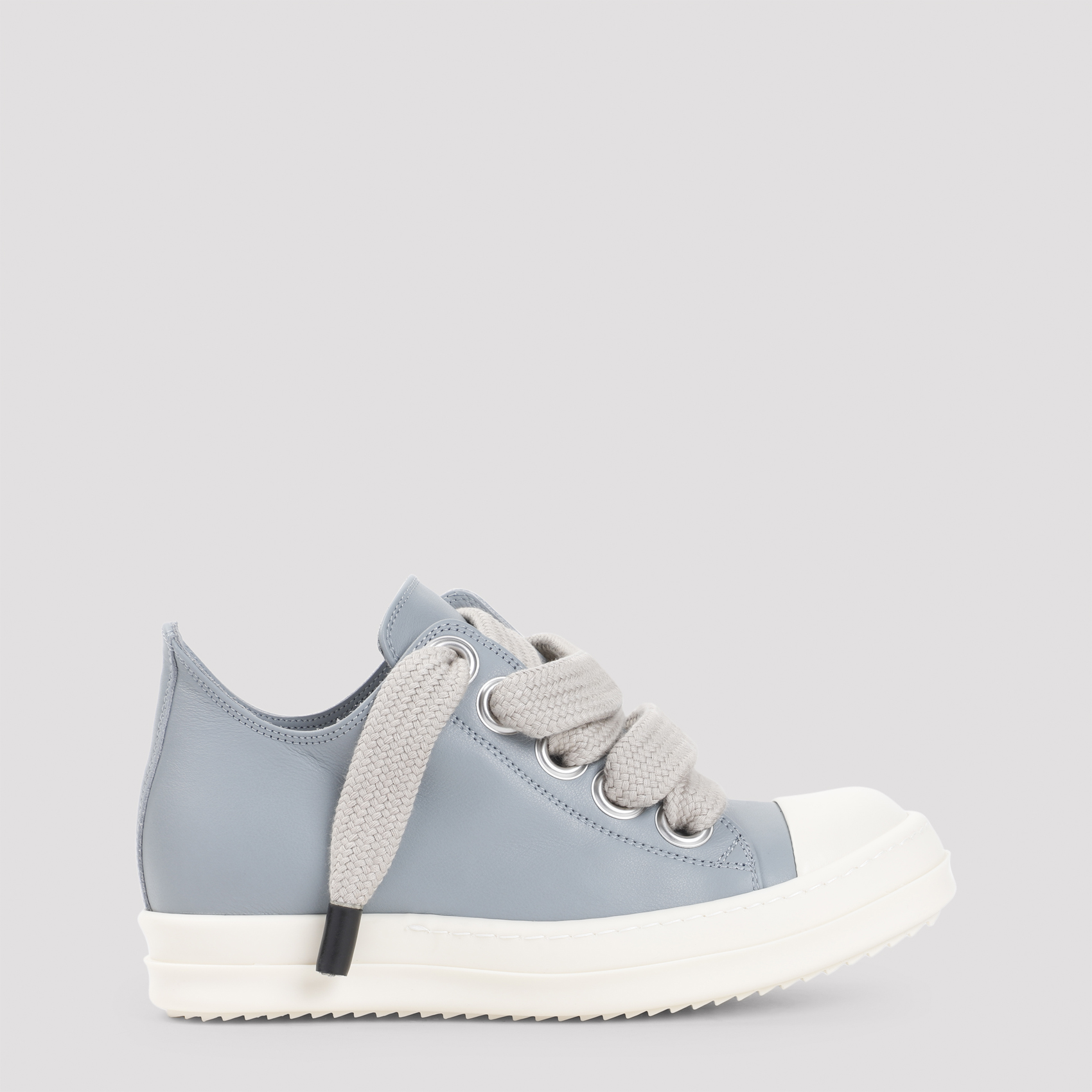 スニーカー Womens Jumbolaced Leather Padded Low-Top Sneakers Rick Owens Women's Jumbo Lace Padded Low Sneakers in Black